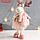 Кукла интерьерная "Олениха в розовом наряде со звёздочкой" 26х19х52 см, фото 3