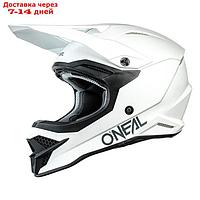 Шлем кроссовый O NEAL 3Series SOLID цвет белый, размер XL
