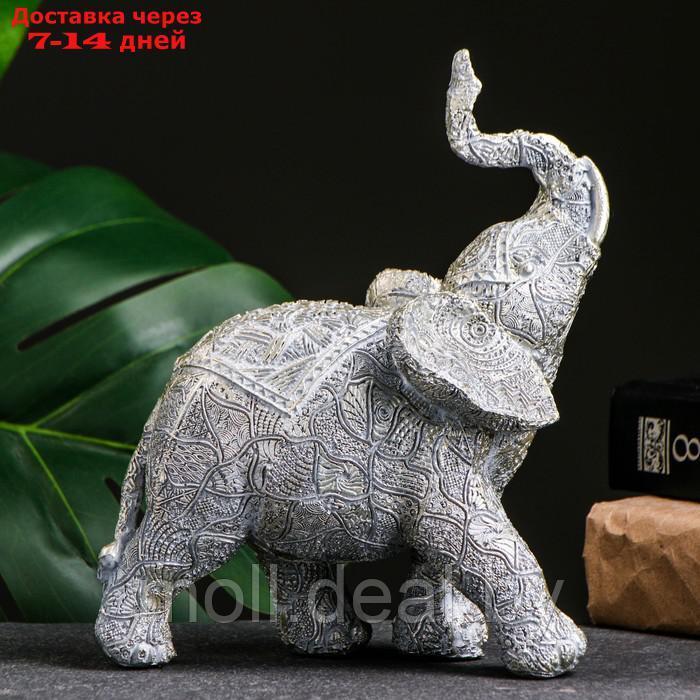 Фигура "Слон ажурный" серый-серебро - фото 2 - id-p193962942