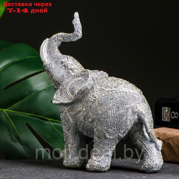 Фигура "Слон ажурный" серый-серебро - фото 3 - id-p193962942
