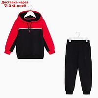 Костюм детский (толстовка, брюки) JORDAN, цвет красный/чёрный, рост 98 см