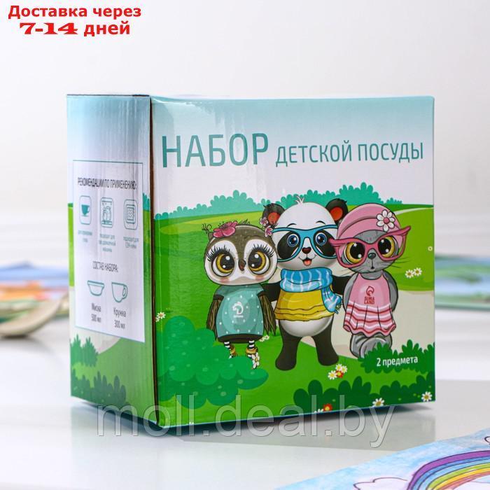 Набор детской посуды 2 предмета "Совенок", кружка 230 мл, миска 400 мл - фото 4 - id-p193970974