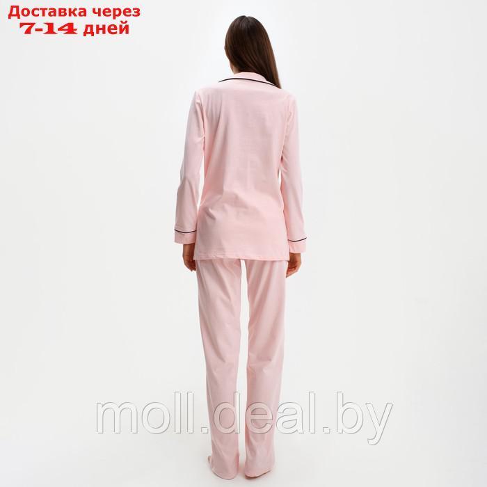 Пижама женская (рубашка и брюки) KAFTAN Shine р. 40-42, розовый - фото 4 - id-p193966585