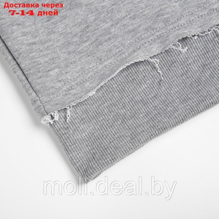 Свитшот женский MINAKU: Casual Collection цвет светло-серый меланж, размер 46-48 - фото 2 - id-p193966615