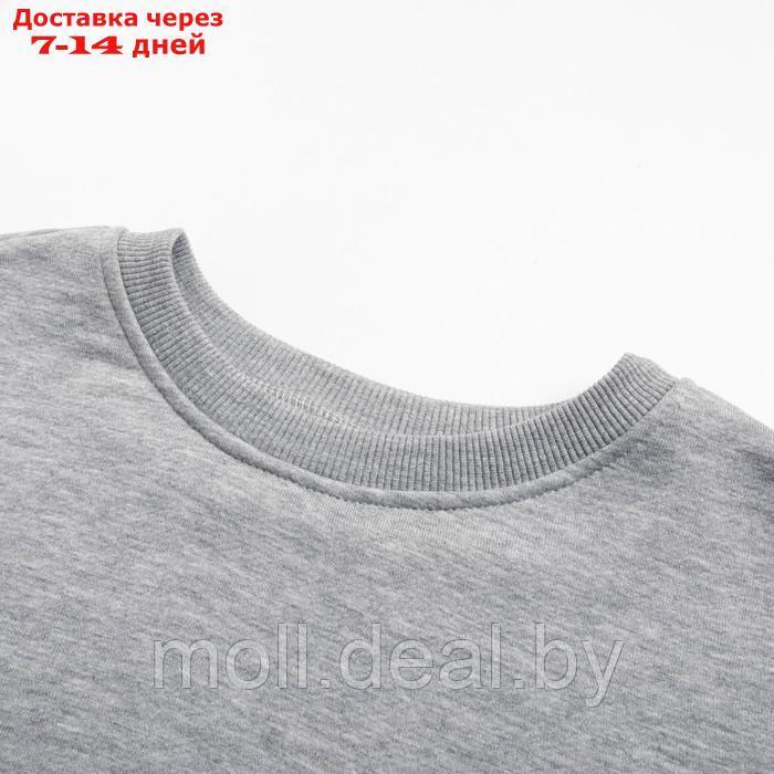 Свитшот женский MINAKU: Casual Collection цвет светло-серый меланж, размер 50-52 - фото 6 - id-p193966631