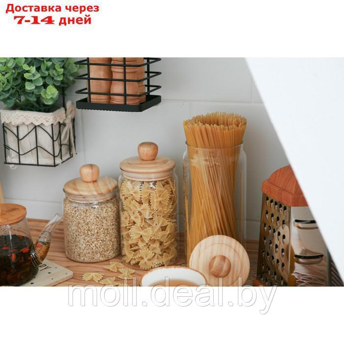 Банка для сыпучих продуктов Magistro "Эко", 1050 мл, 10×10×20,5 см - фото 6 - id-p194194677