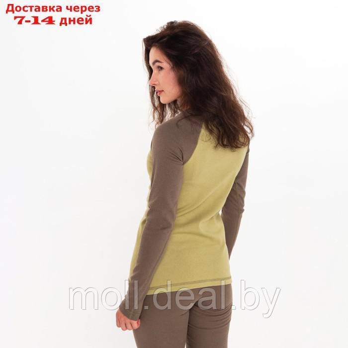 Термобельё женское (лонгслив, леггинсы), цвет хаки, размер 42 - фото 7 - id-p194193720
