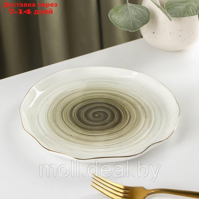 Тарелка пирожковая Доляна "Млечный путь", d=19 см, цвет серый - фото 2 - id-p194195680