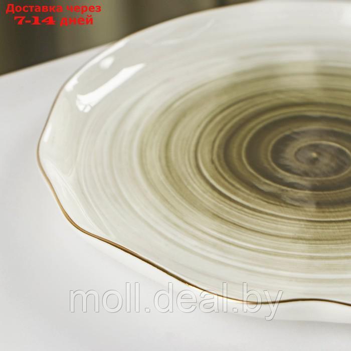 Тарелка пирожковая Доляна "Млечный путь", d=19 см, цвет серый - фото 4 - id-p194195680