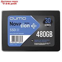 Накопитель SSD QUMO Novation Q3DT-480GSСY, 480Гб, SATA-III, 2,5", 3D TLC