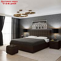 Кровать "Ла Скала" с ПМ, 160 х 200 см, ортопедическое основание, экокожа, цвет коричневый