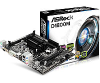 Материнская плата AsRock D1800M Intel Celeron Dual-Core 2.41GHz 2xDDR3-1333 mATX (RTL) (wCPU)