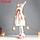 Кукла интерьерная "Девочка с косами, в колпаке, бело-розовый наряд" 63х20х13 см, фото 3