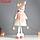Кукла интерьерная "Девочка с косами, в колпаке, бело-розовый наряд" 63х20х13 см, фото 4