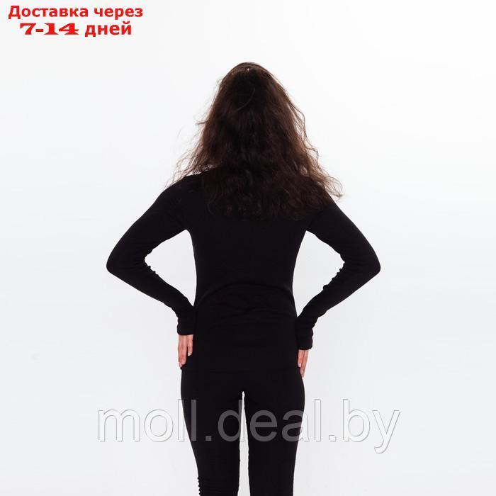 Термобельё женское (джемпер, леггинсы) принт лиса, цвет чёрный, размер 44 - фото 9 - id-p193968635