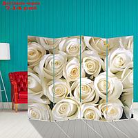 Ширма "Белые розы", 200 × 160 см