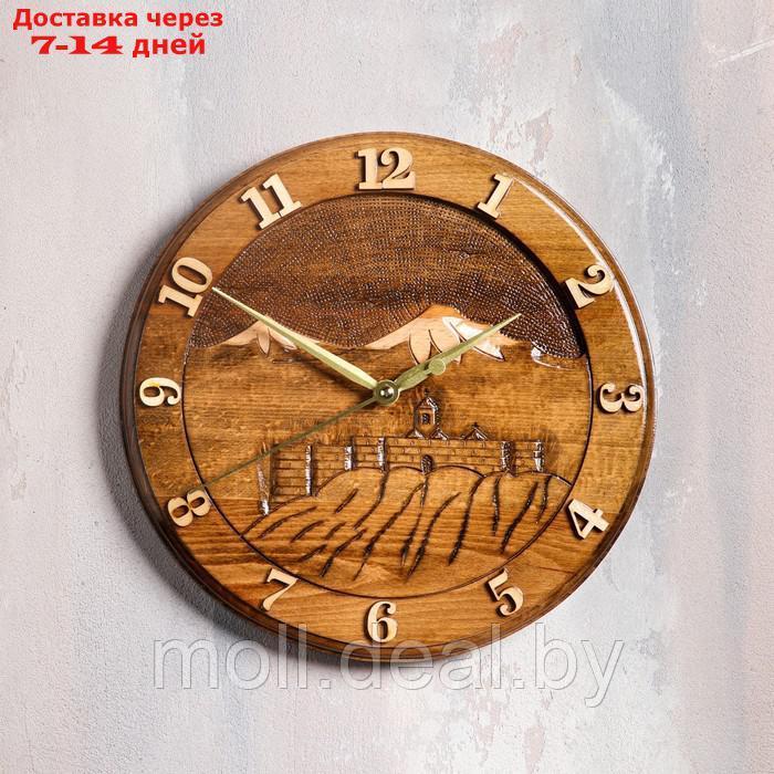 Часы ручной работы "Горы", 30 см, массив, Армения - фото 1 - id-p193971492