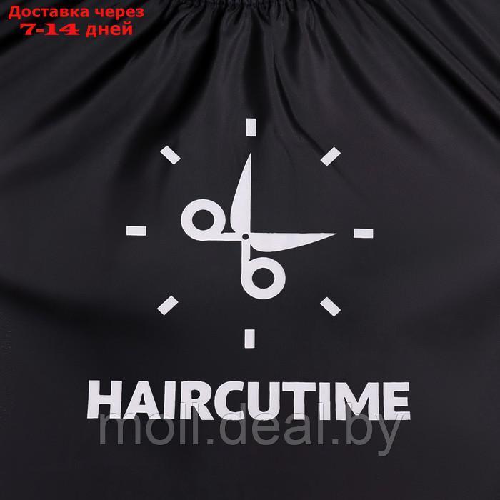 Пеньюар парикмахерский "#HAIRСUTIME", цвет чёрный - фото 4 - id-p194192821