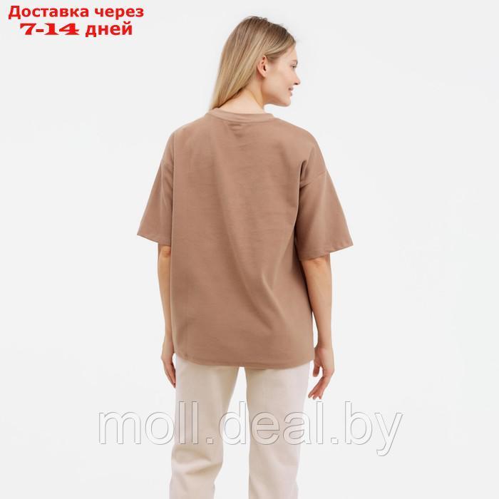 Футболка женская "Мишка", цвет бежевый, р-р one size (46-52) - фото 6 - id-p193965143