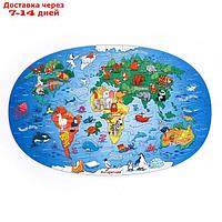 Фигурный пазл "Карта мира. Животные" 01121