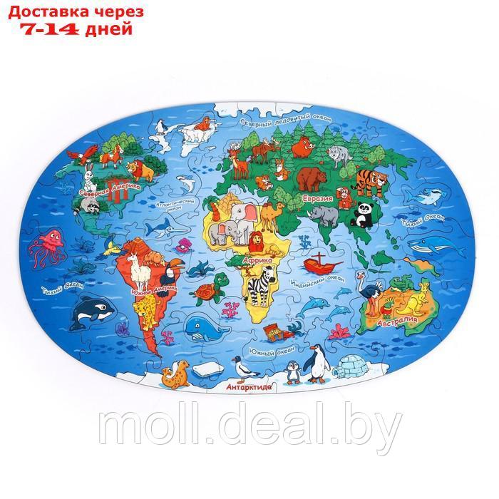 Фигурный пазл "Карта мира. Животные" 01121 - фото 1 - id-p193967182