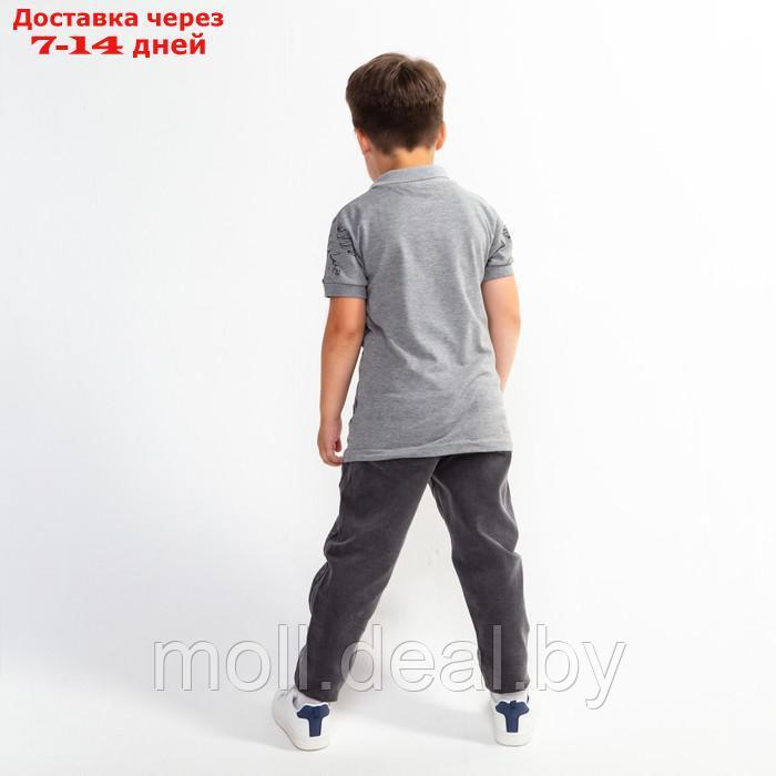 Футболка (поло) для мальчика, цвет серый, рост 134 см - фото 4 - id-p193969042