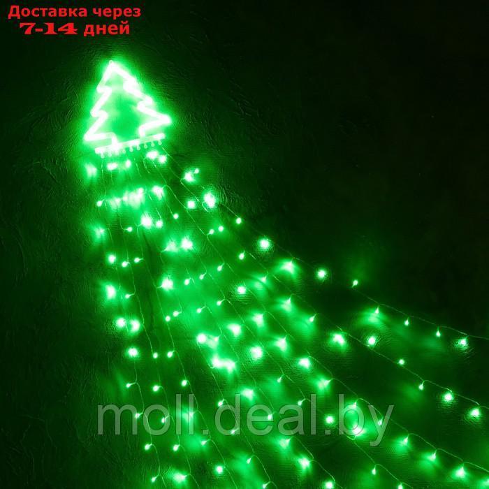 Светодиодная фигура "Ёлка" 3.5 м, пластик, 9 нитей, 220 В, свечение зелёное - фото 4 - id-p194192950