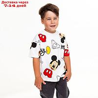 Футболка детская Mickey, цвет белый, рост 134-140 см (9-10 лет)