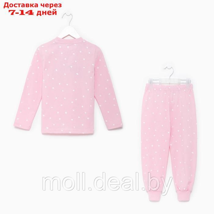 Пижама детская (джемпер, брюки) KAFTAN "Sister", размер 30 (98-104), цвет розовый - фото 2 - id-p193963388