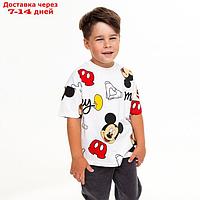 Футболка детская Mickey, цвет белый, рост 122-128 см (7-8 лет)