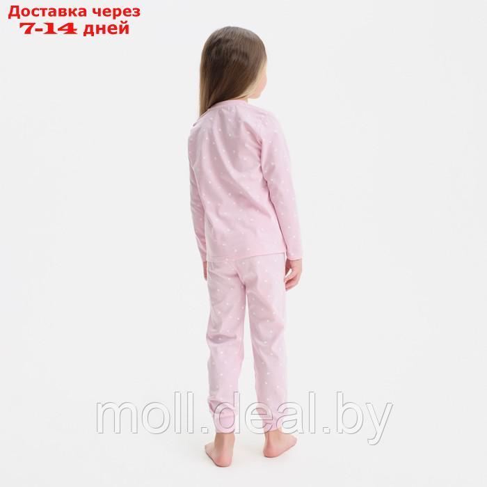 Пижама детская (джемпер, брюки) KAFTAN "Sister", размер 34 (122-128), цвет розовый - фото 4 - id-p193963413