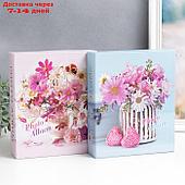 Фотоальбом на 80 фото 10х15 см "Цветы в вазе" в коробке МИКС 23х19х5 см