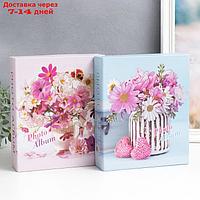 Фотоальбом на 80 фото 10х15 см "Цветы в вазе" в коробке МИКС 23х19х5 см