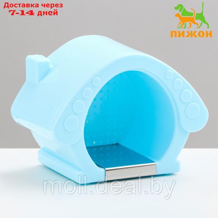 Домик для грызунов охлаждающий, 13,5 х 9 х 10,5 см, голубой - фото 1 - id-p194196091