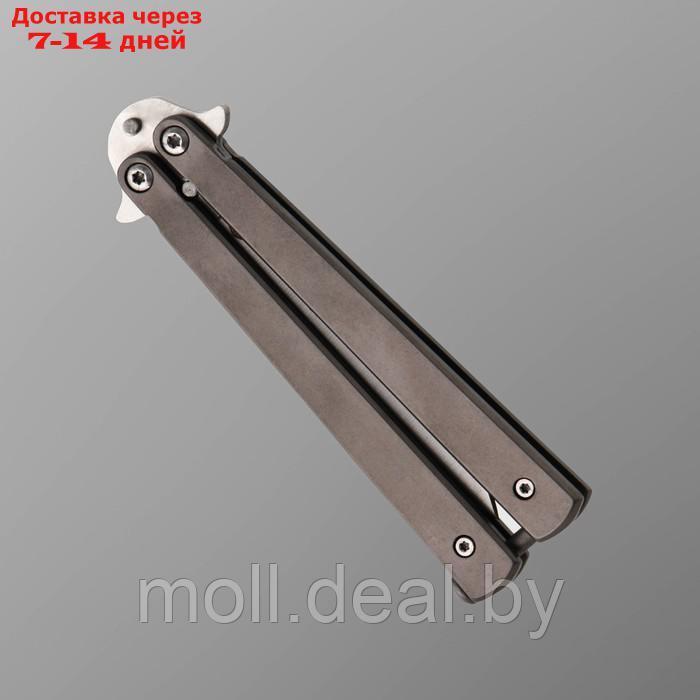 Нож-бабочка "Кавалер" сталь - 420, рукоять - сталь, 19 см - фото 3 - id-p193969248