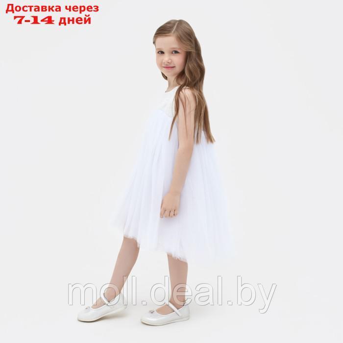 Платье для девочки MINAKU: PartyDress цвет белый, рост 104 - фото 3 - id-p194195159