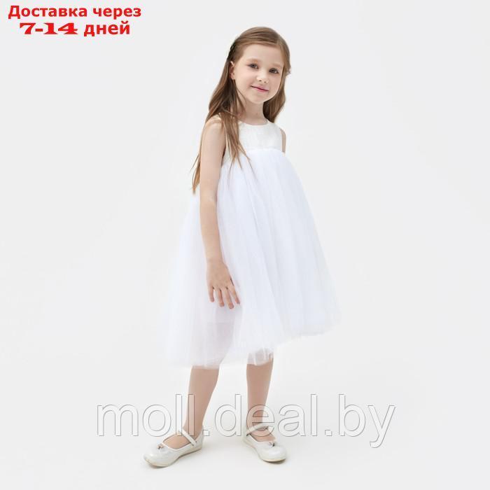 Платье для девочки MINAKU: PartyDress цвет белый, рост 104 - фото 5 - id-p194195159