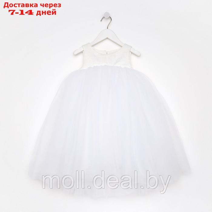 Платье для девочки MINAKU: PartyDress цвет белый, рост 104 - фото 6 - id-p194195159