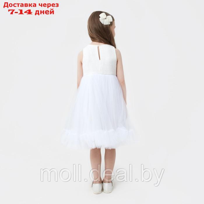 Платье для девочки MINAKU: PartyDress цвет белый, рост 116 - фото 3 - id-p194195174