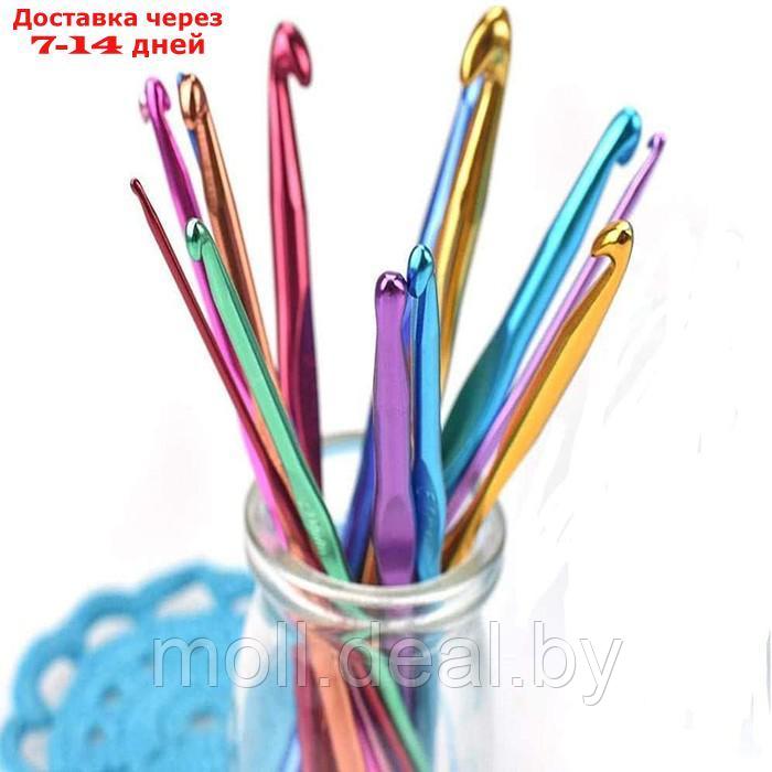 Набор крючков для вязания, d = 2-10 мм, 14,5 см, 14 шт, цвет разноцветный - фото 5 - id-p193962583