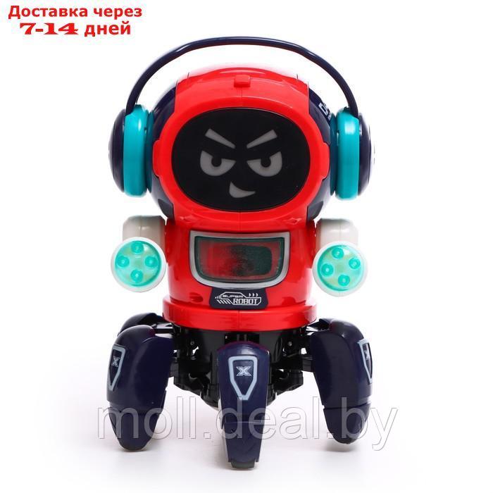 Робот музыкальный "Смарти", русское озвучивание, световые эффекты, цвет красный - фото 2 - id-p194195220