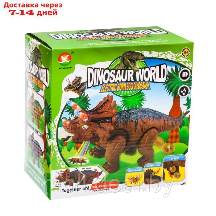 Динозавр "Трицератопс", откладывает яйца, проектор, свет и звук, цвет коричневый - фото 7 - id-p194195231