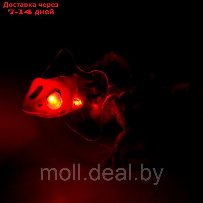 Ящерица "Шестерёнки", свет, работает от батареек, цвет красный - фото 4 - id-p194195233