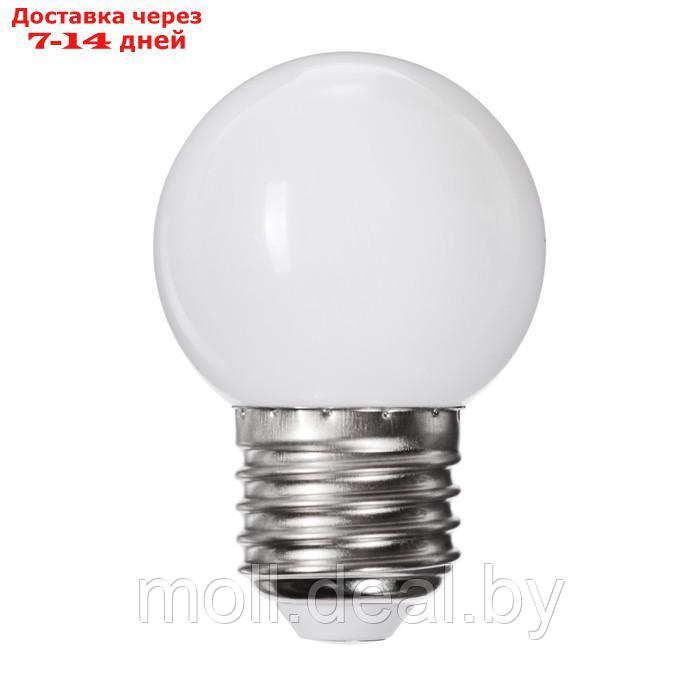 Лампа светодиодная Luazon Lighting, G45, Е27, 1.5 Вт, для белт-лайта, белая, наб 20 шт - фото 2 - id-p193961565