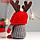 Кукла интерьерная "Дед Мороз в красной шапке с рожками" 20х13х11 см, фото 4