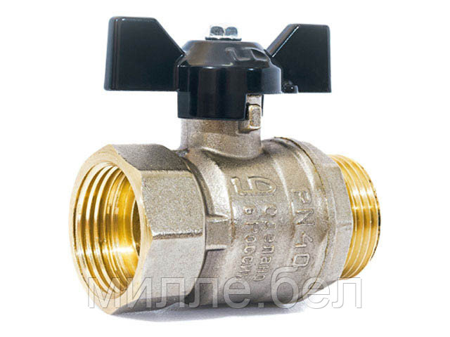 Кран шаровый 3/4" нар.-вн. бабочка PN40, LD