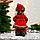 Дед Мороз "В кафтане с пуговицами и с мешком" 30 см, двигается, красно-коричневый, фото 3