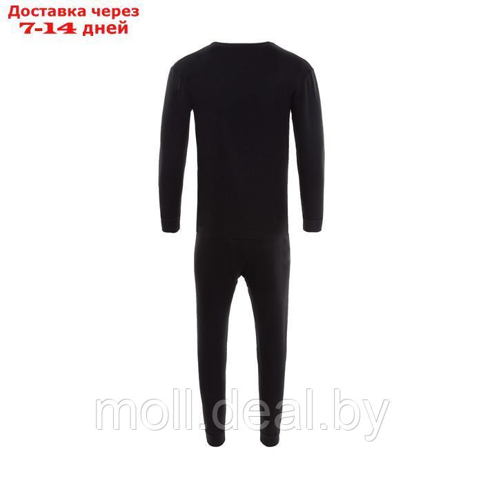 Термобельё мужское НАЧЁС (лонгслив/брюки), цвет чёрный, размер 48 - фото 9 - id-p194196431