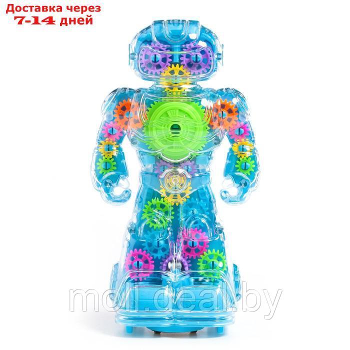 Музыкальный робот "Робби", световые и звуковые эффекты, ездит, цвет голубой - фото 2 - id-p194194469
