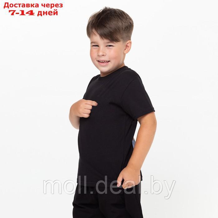 Комплект для мальчика Barrow (футболка, шорты), цвет чёрный, рост 104-110 см - фото 4 - id-p194196475
